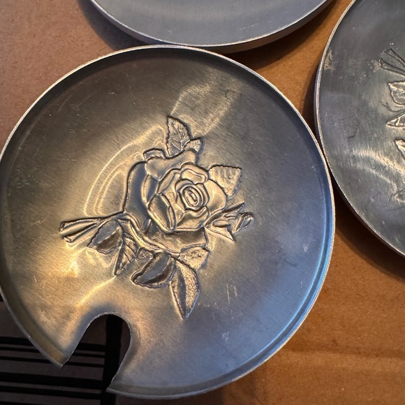 Libby Glass MCM 7pc condiment caddy set. Vintage glass w/ aluminum lids. - Picture 12 of 15